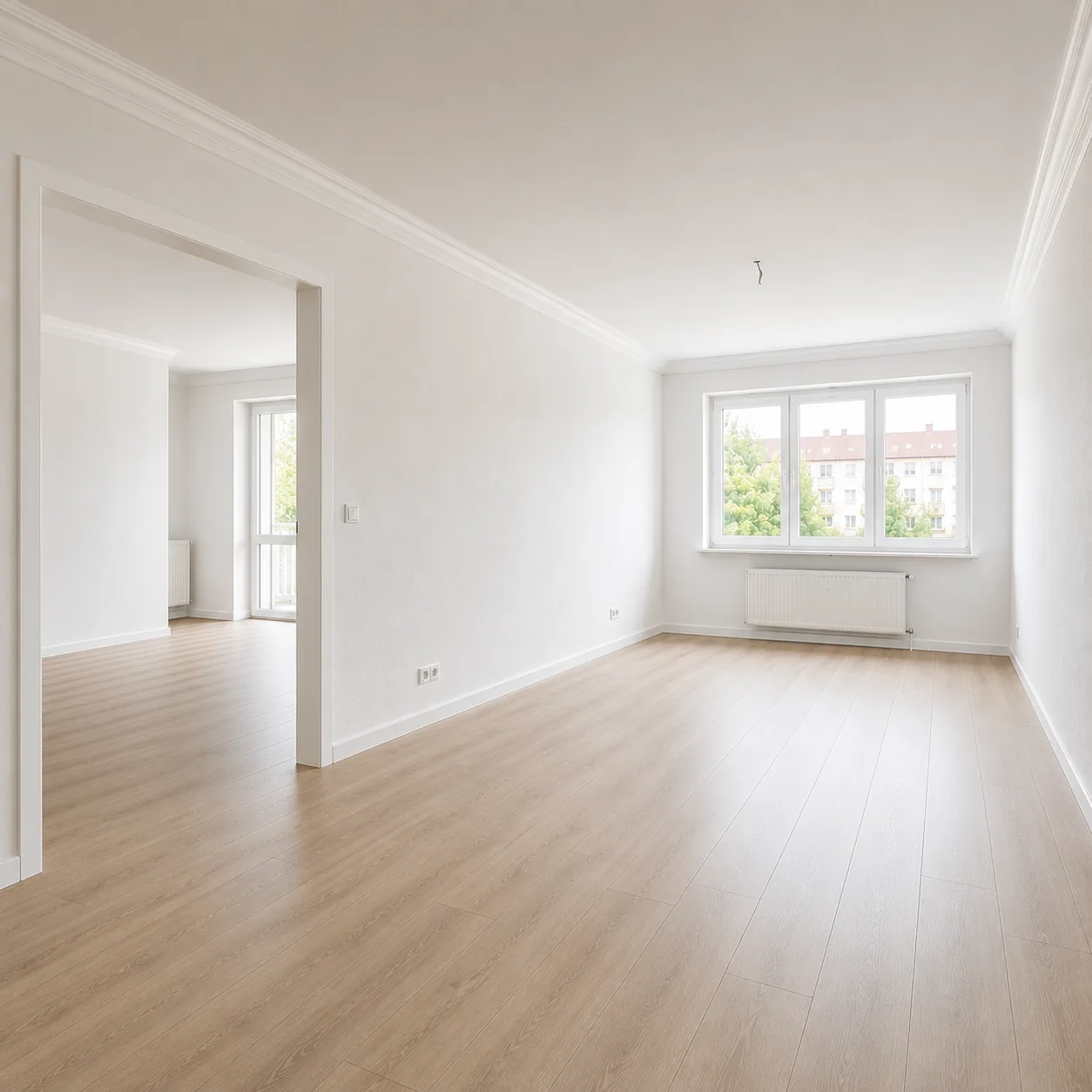 Sorgfältige Vorbereitung eines Wohnraums