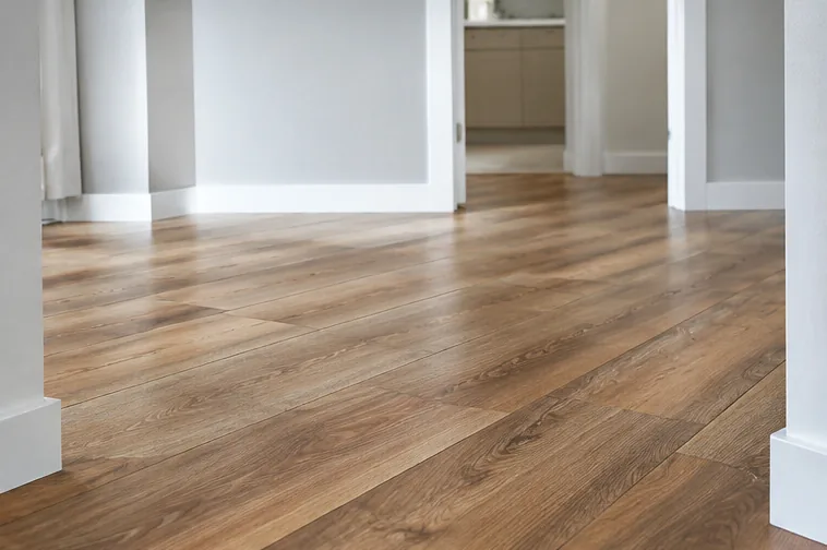 Moderner Vinylboden in einem renovierten Wohnraum